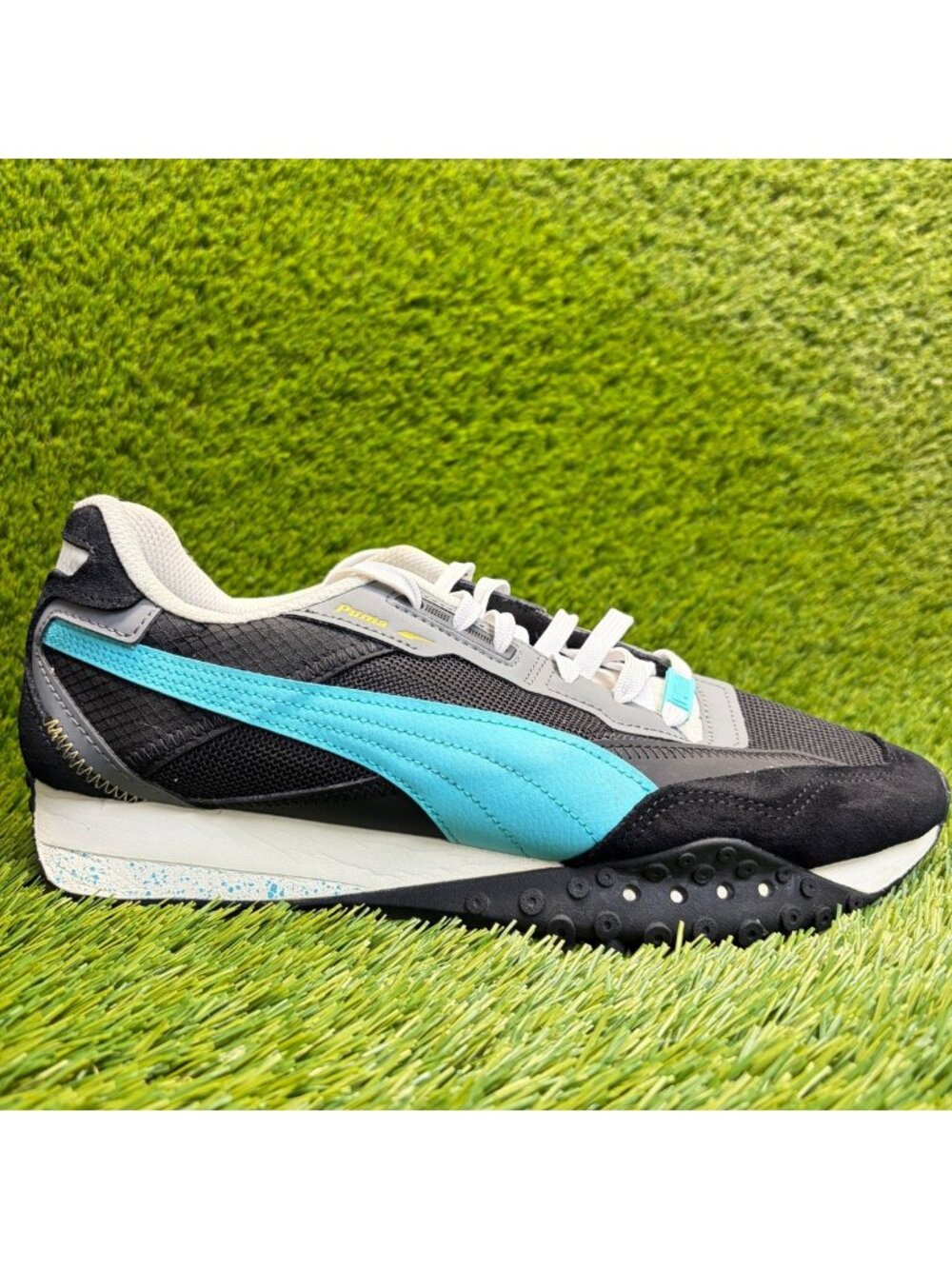 Puma Blktop Rider Lithium Mens Size 11 Black Blue Track Running Shoes Sneakers